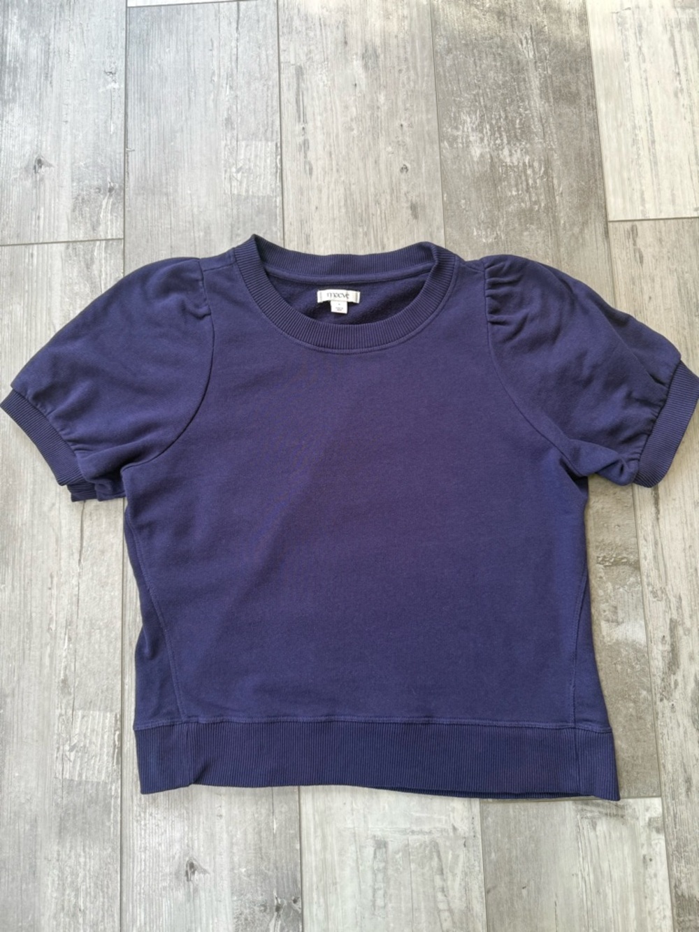 Maeve Anthropologie Puff Sleeve Sweatshirt Small Cotton Crewneck Feminine